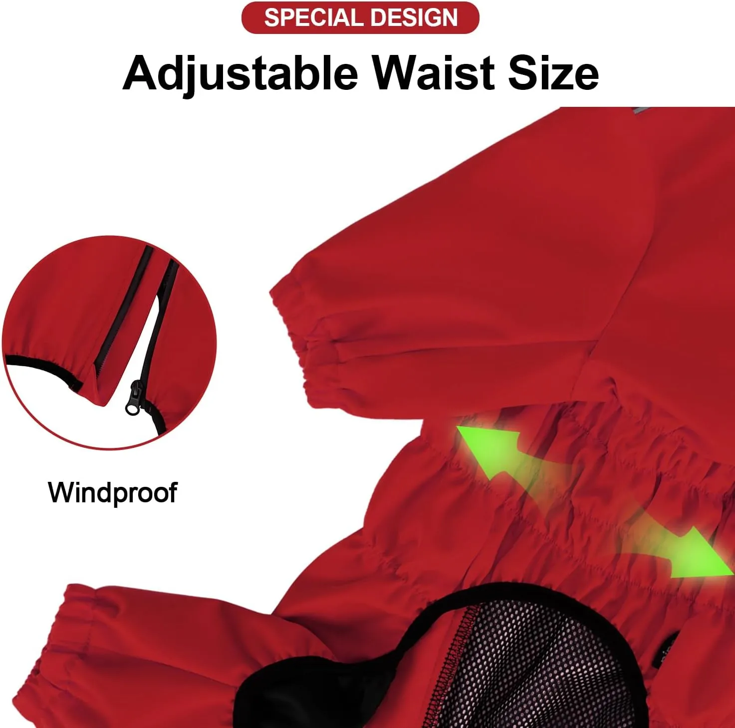PINA Dog Raincoat, Waterproof Dog Rain Jacket with Hood, Lightweight Dog Rain Coat with Leash Hole, Dog Poncho with Reflective Strap and Pocket for Wet Weather, Full Wrap Design for Full Protection