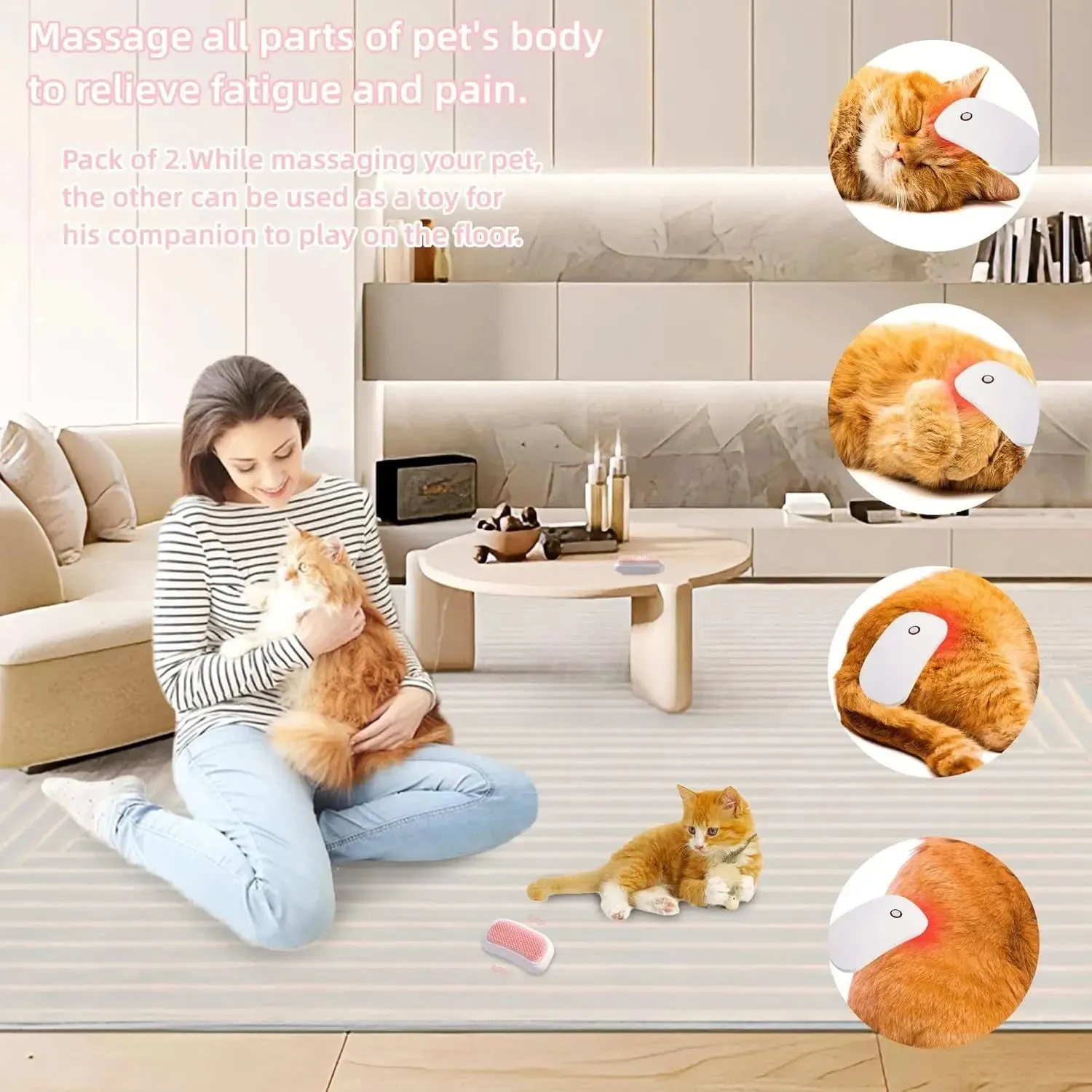 Portable Handheld Electric Brush for Cats and Dogs