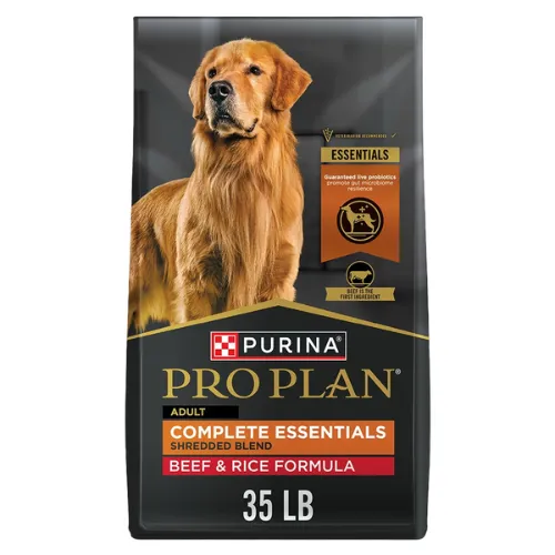 Pro Plan Adult Complete Essentials Shredded Blend Beef & Rice with Probiotics Dry Dog Food