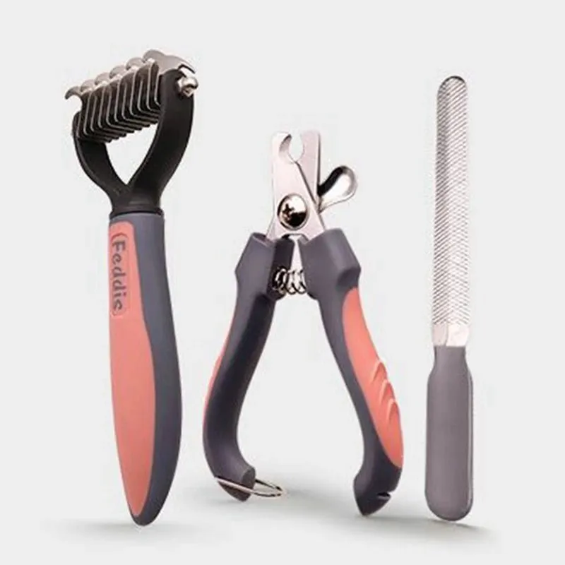Professional Pet Dog Brush Nail Clipper Set