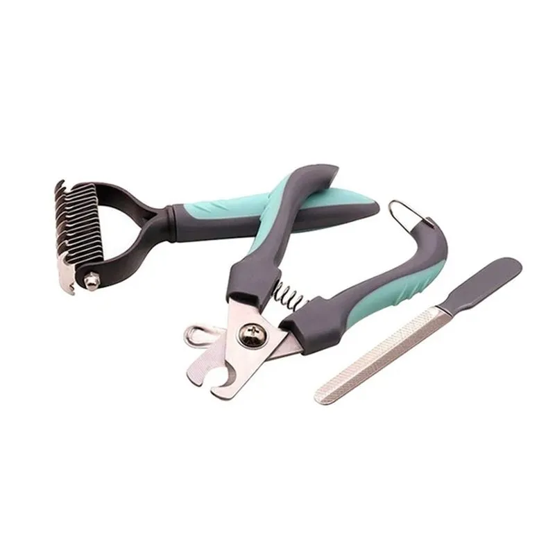 Professional Pet Dog Brush Nail Clipper Set