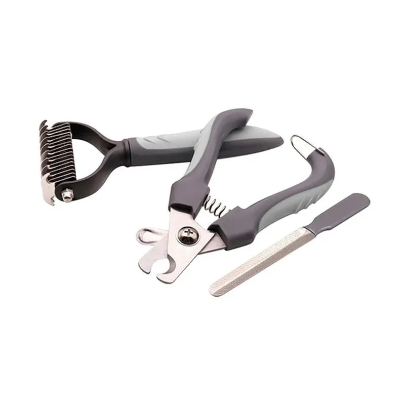 Professional Pet Dog Brush Nail Clipper Set