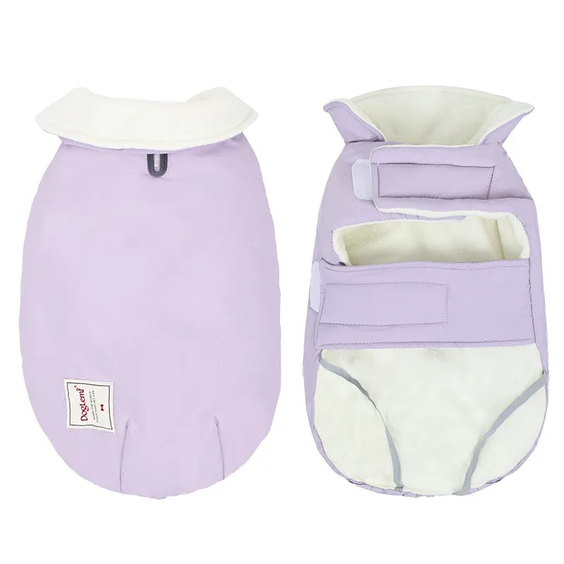 Puffer Vest Dog Jacket Turtleneck Cozy Fleece Dog Coat