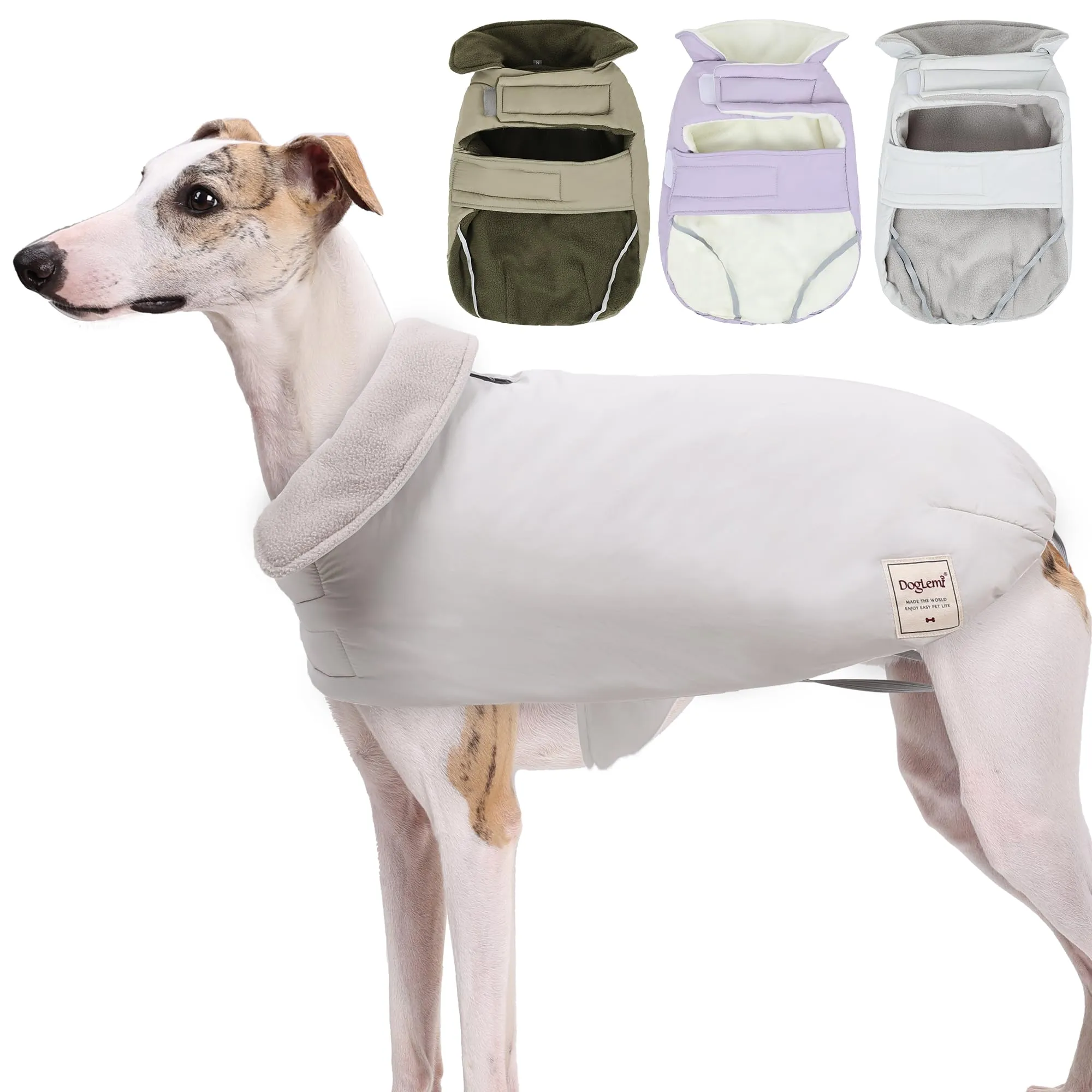 Puffer Vest Dog Jacket Turtleneck Cozy Fleece Dog Coat