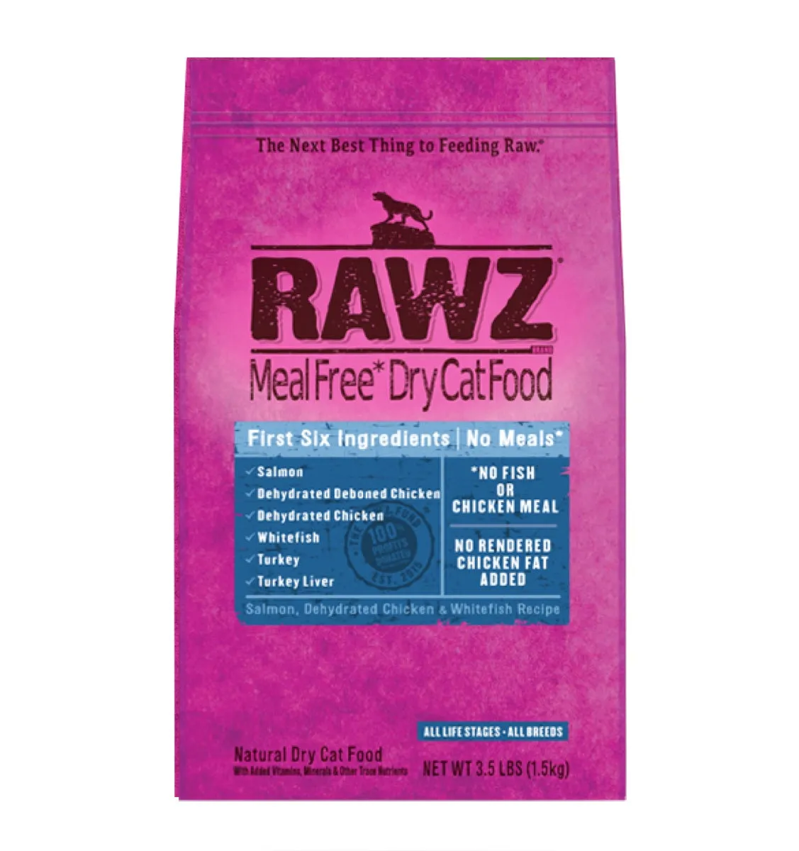 Rawz Salmon Chicken & Whitefish Dry Cat Food