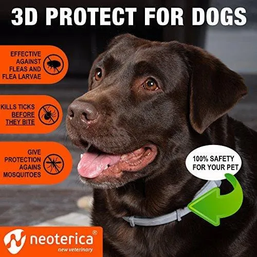 Rolf Club 3D FLEA Collar for Dogs - Flea and Tick Prevention for Dogs - Dog Flea and Tick Control for 6 Months - Safe Tick Repellent - Waterproof Tick Treatment (for All Dogs)
