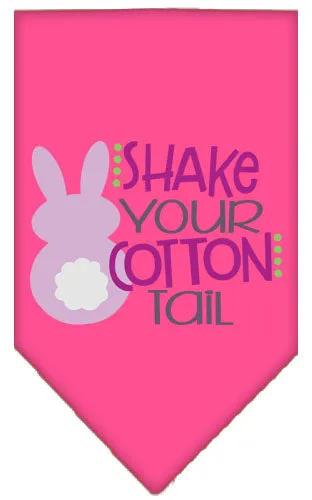 Shake Your Cotton Tail Screen Print Pet Bandana Bright Pink Small