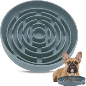 Slow Feeder Dog Bowls, Interactive Silicone Dog Feeding Bowls for Dogs & Cats, Slow Feeder Non-Slip with Suction Cups, Anti-Choking, Non BPA, Reduces Boredom, Anxiety, Dishwasher Microwave Safe