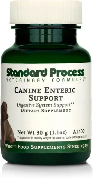 Standard Process Inc. Canine Enteric Support - Digestive System Support for Dogs - Nutritional Dog Supplement for Gut Health - Canine Supplement Formula to Aid Healthy Digestion - 30 g