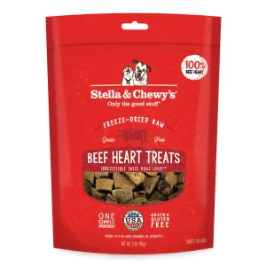 Stella & Chewy’s Beef Heart Single Ingredient Grain-Free Freeze-Dried Dog Treats 3oz