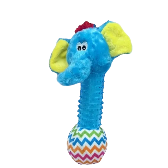STUFFED ELEPHANT SQUEAKY CHEW BALL