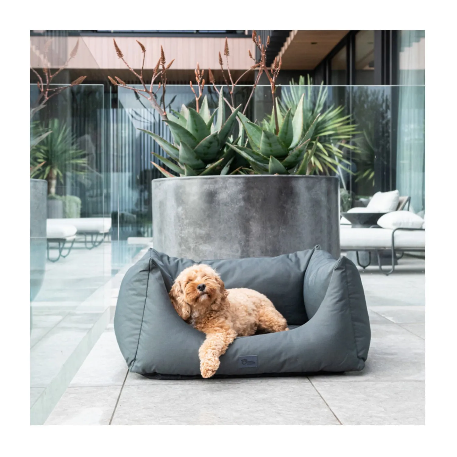Superior Pet Goods High Side Hideout Ortho Ripstop Dog Bed Jungle Grey