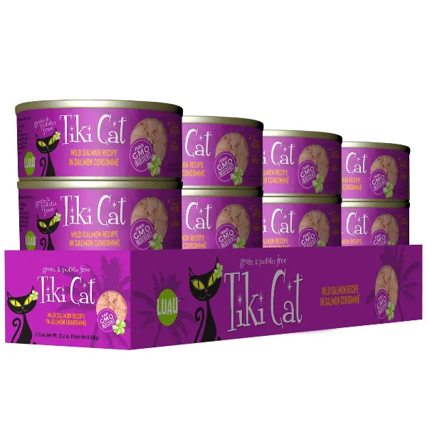 Tiki Cat Luau Wild Salmon Recipe Canned Cat Food