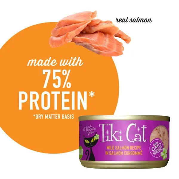Tiki Cat Luau Wild Salmon Recipe Canned Cat Food