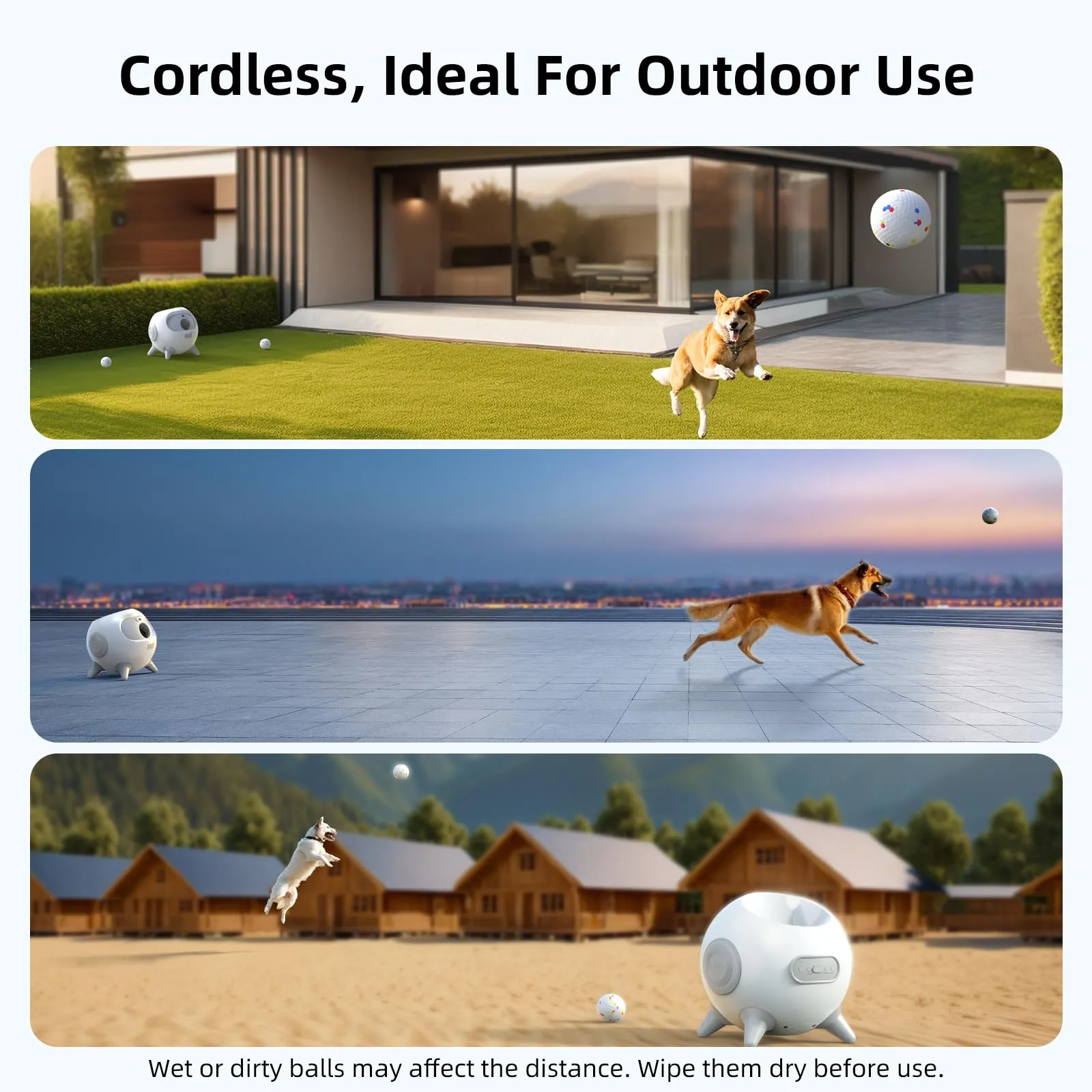 Uahpet Automatic Ball Launcher for Dogs with Obstacle Detection  4 Balls