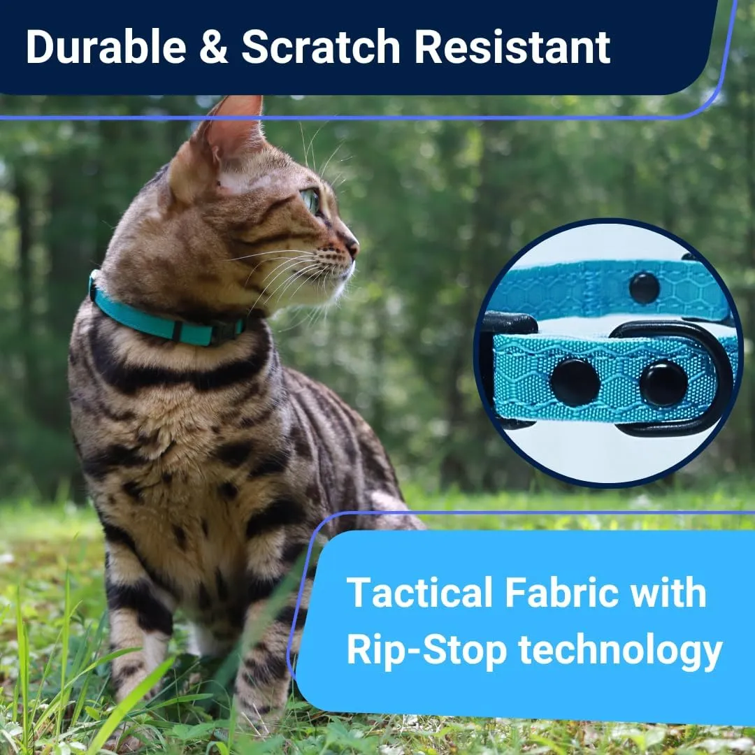 Ultra-Safe Quick Release Breakaway Kitten Collar by OutdoorBengal for Cats Under 6 Months  Soft-Padded, Lightweight, Adjustable, Thin and Comfortable, High-Visible, No Bell (Monstera Green, Kitten)